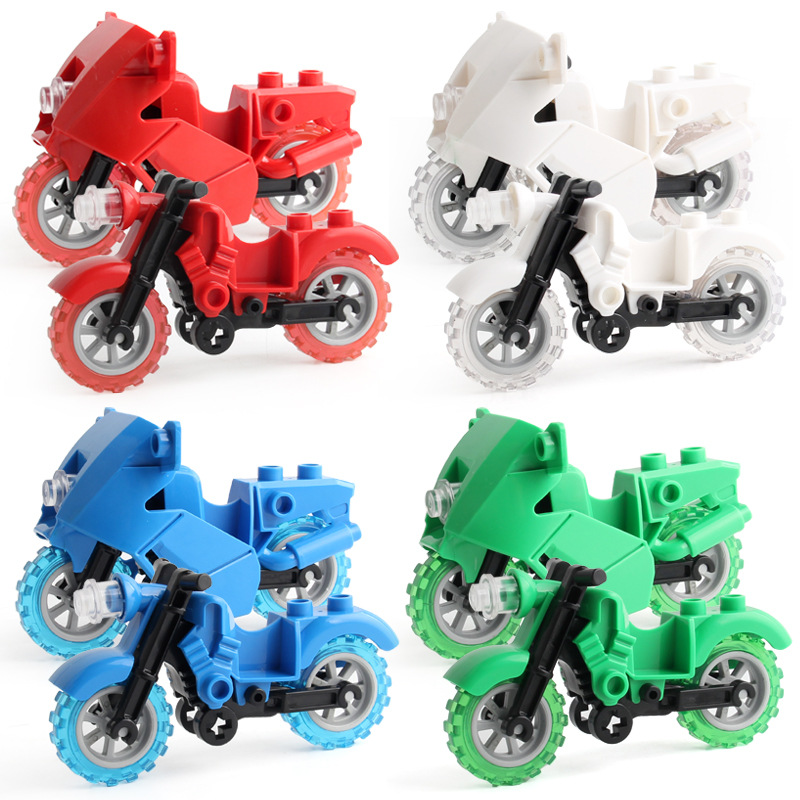 DIY motorcycle large particle building blocks
