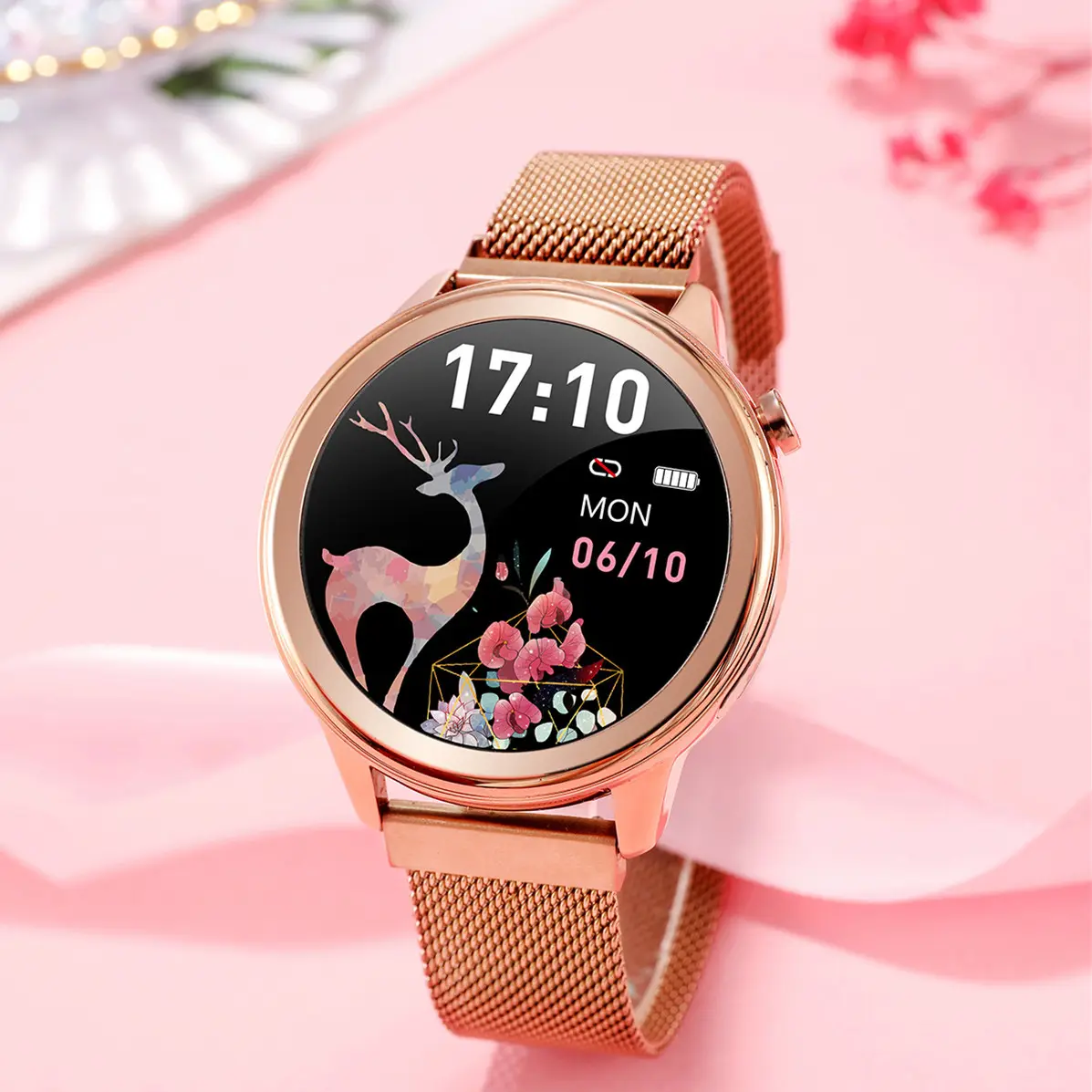 Fashion Smart Watch Ladies Heart Rate Blood