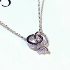 Rhinestone shorts necklace - Silver - View 1