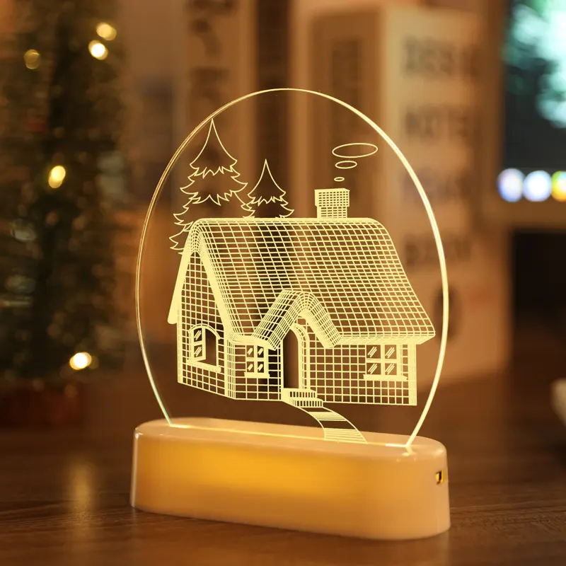 LED Fairy String Lights Battery USB 3D Santa Claus