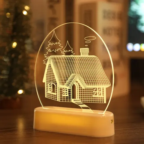 LED Fairy String Lights Battery USB 3D Santa Claus
