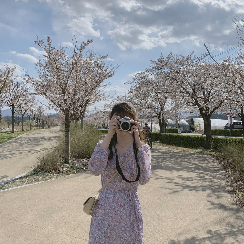 Floral floral dress women's short skirt