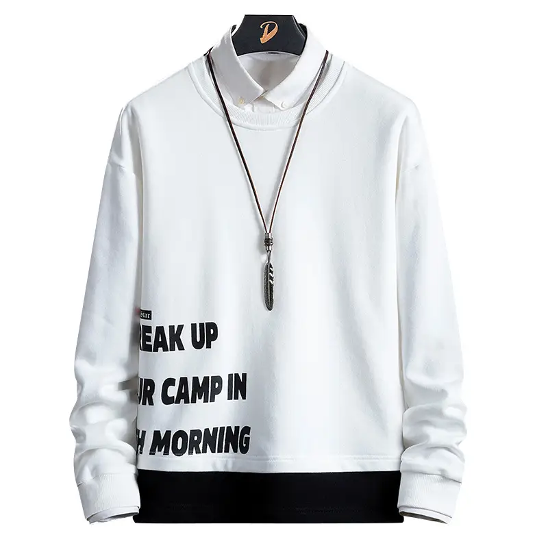 New Trend Spring and Autumn Round Neck Sweater Men