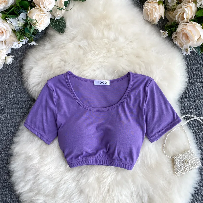 new women's blouse basic - Purple