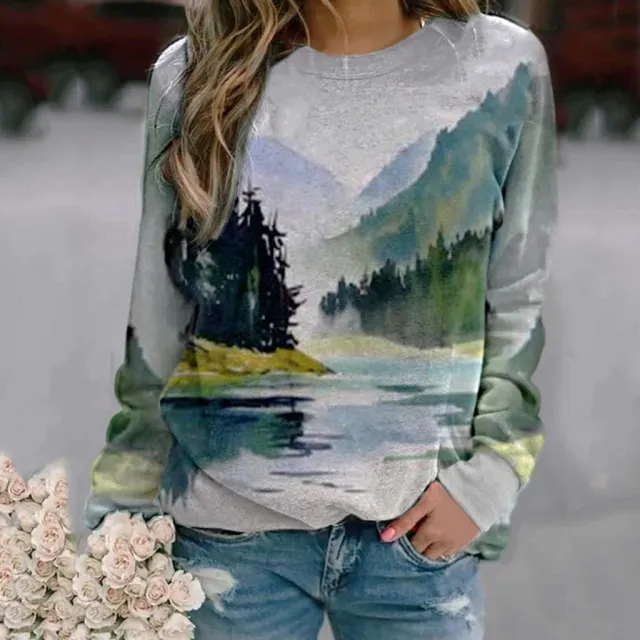 Women's printed t shirt t shirt with T shirt Figure 2 - Shop at LoveMi