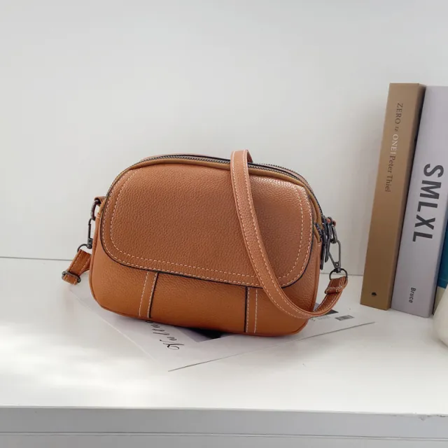 Mini PU small round bag Brown - Shop at LoveMi