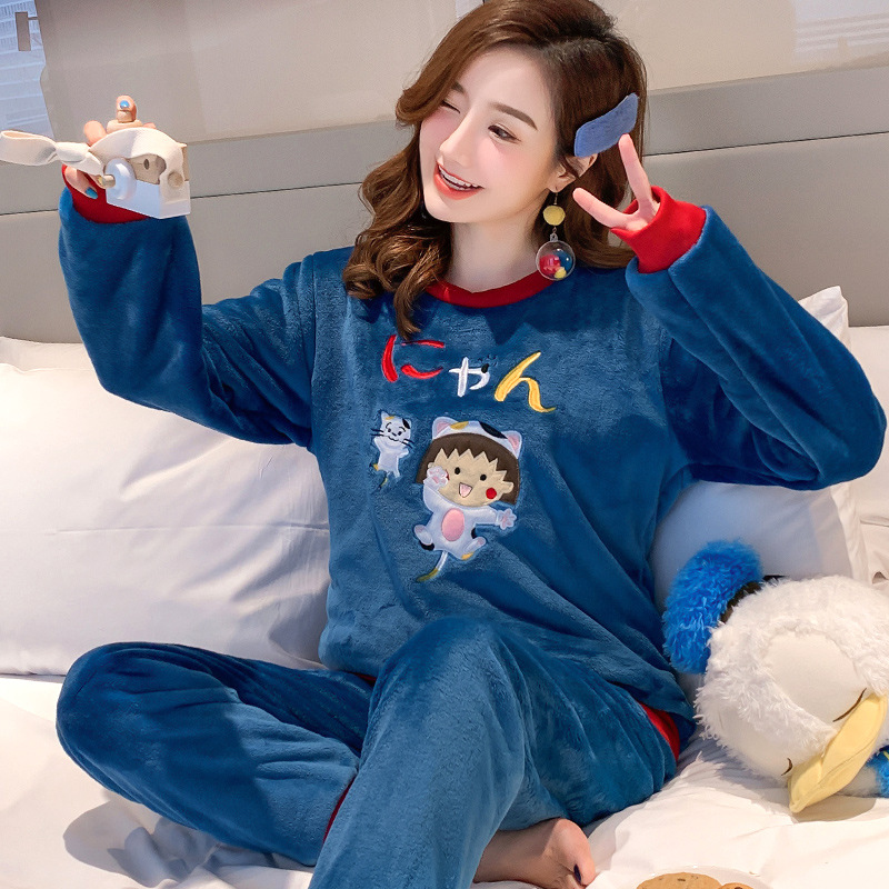 Coral Fleece Sweet Student Winter Homewear