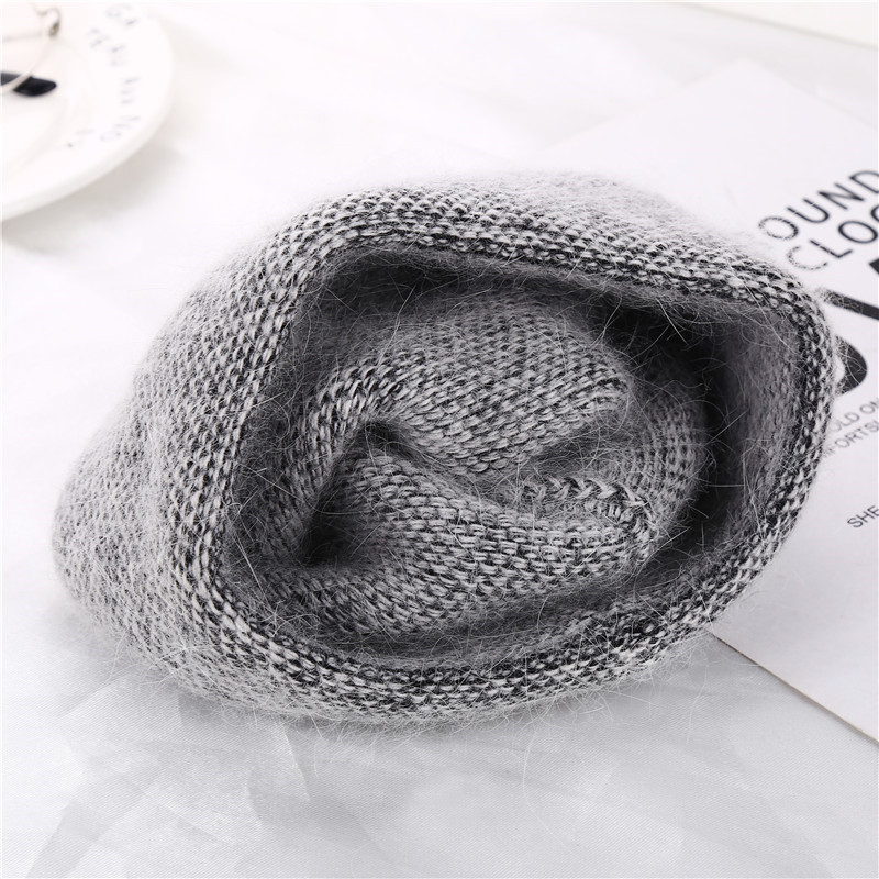 Angola Rabbit Fur Bonnet Girl 's Hat Fall Female Cap