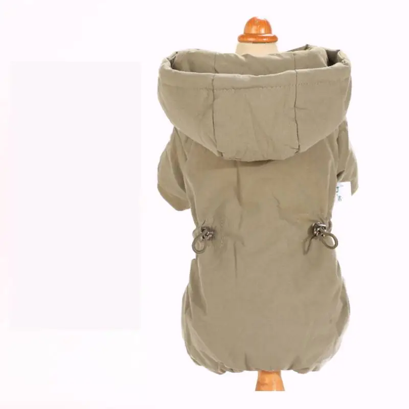 Autumn And Winter Four-legged Small Dog Padded Coat - 4Olive Green