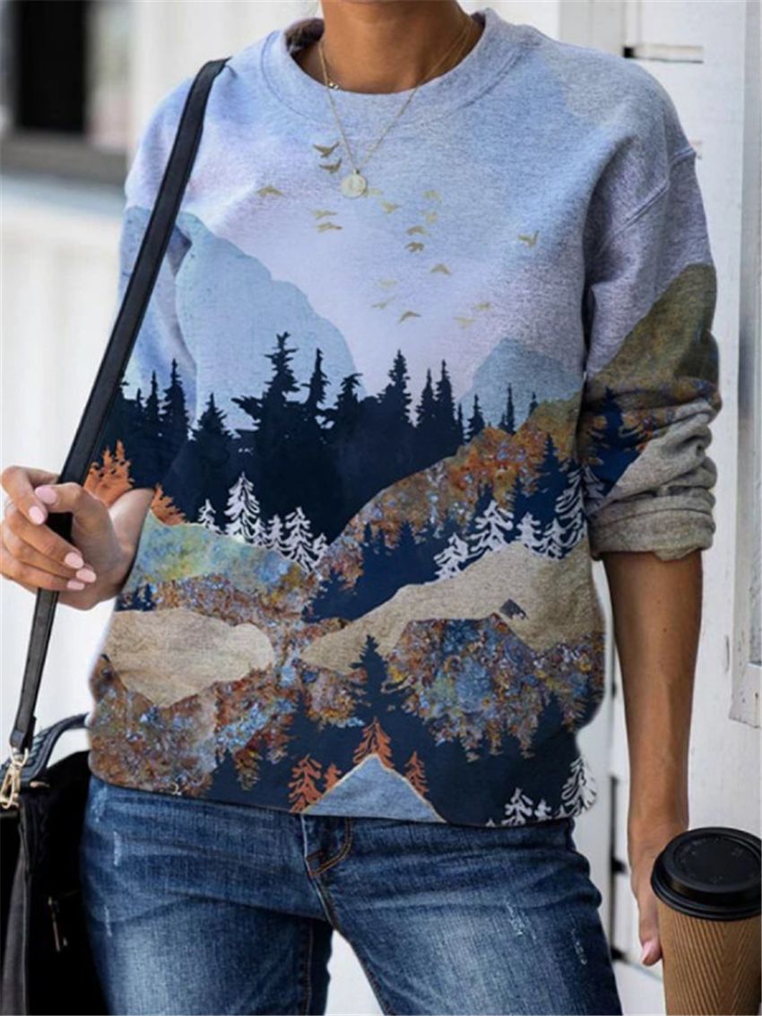 Printed crew neck T-shirt