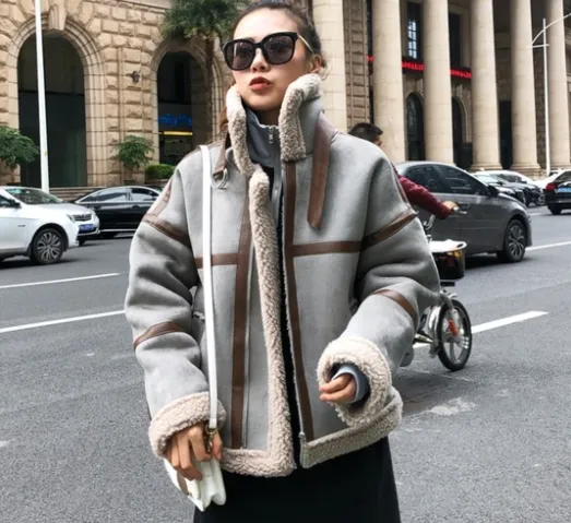 Lamb wool coat Blue - Shop at LoveMi