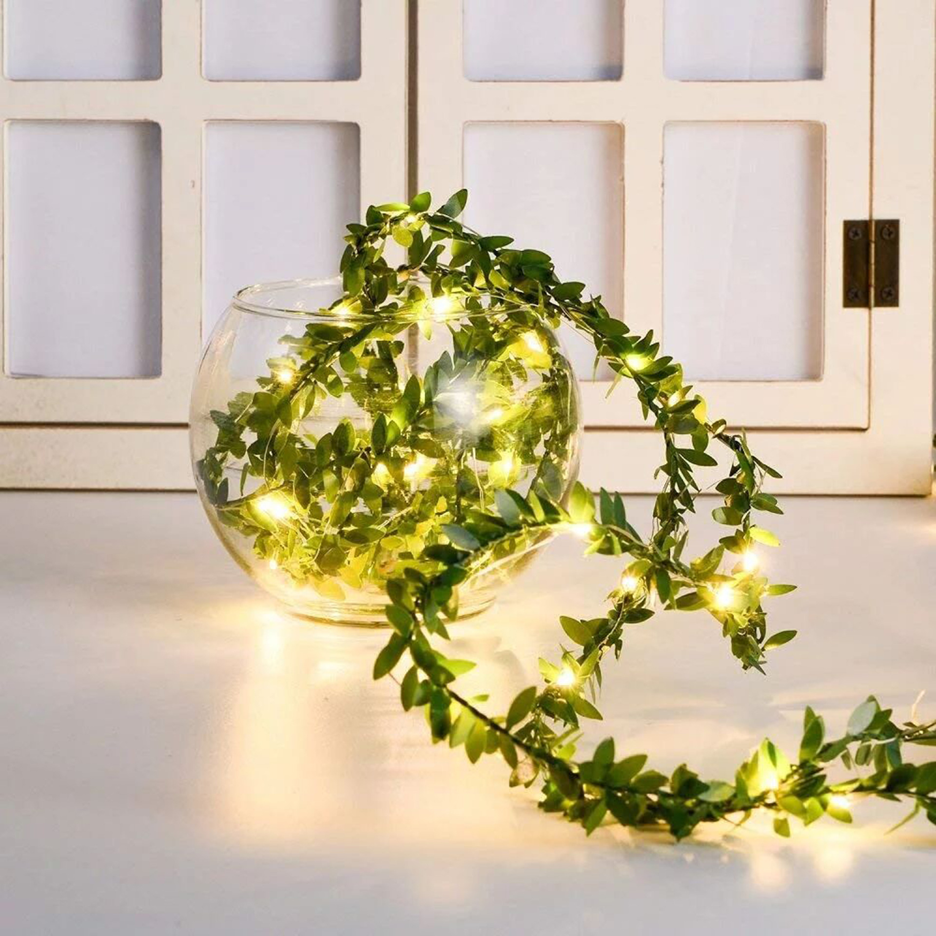 Leaf rattan light string