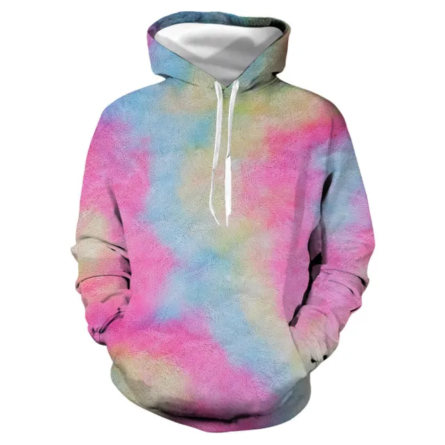 Tie dye digital print pullover hoodie Pys13855 3Xl - Shop at LoveMi