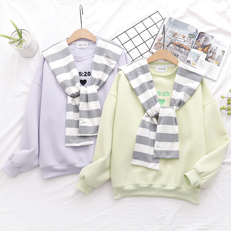 Literary love shawl round neck sweater