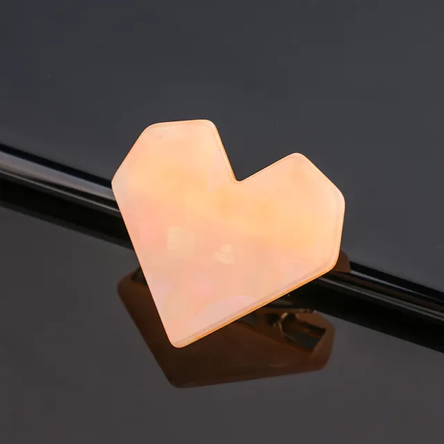 New word clip ins net red love acetate hairpin Orange - Shop at LoveMi