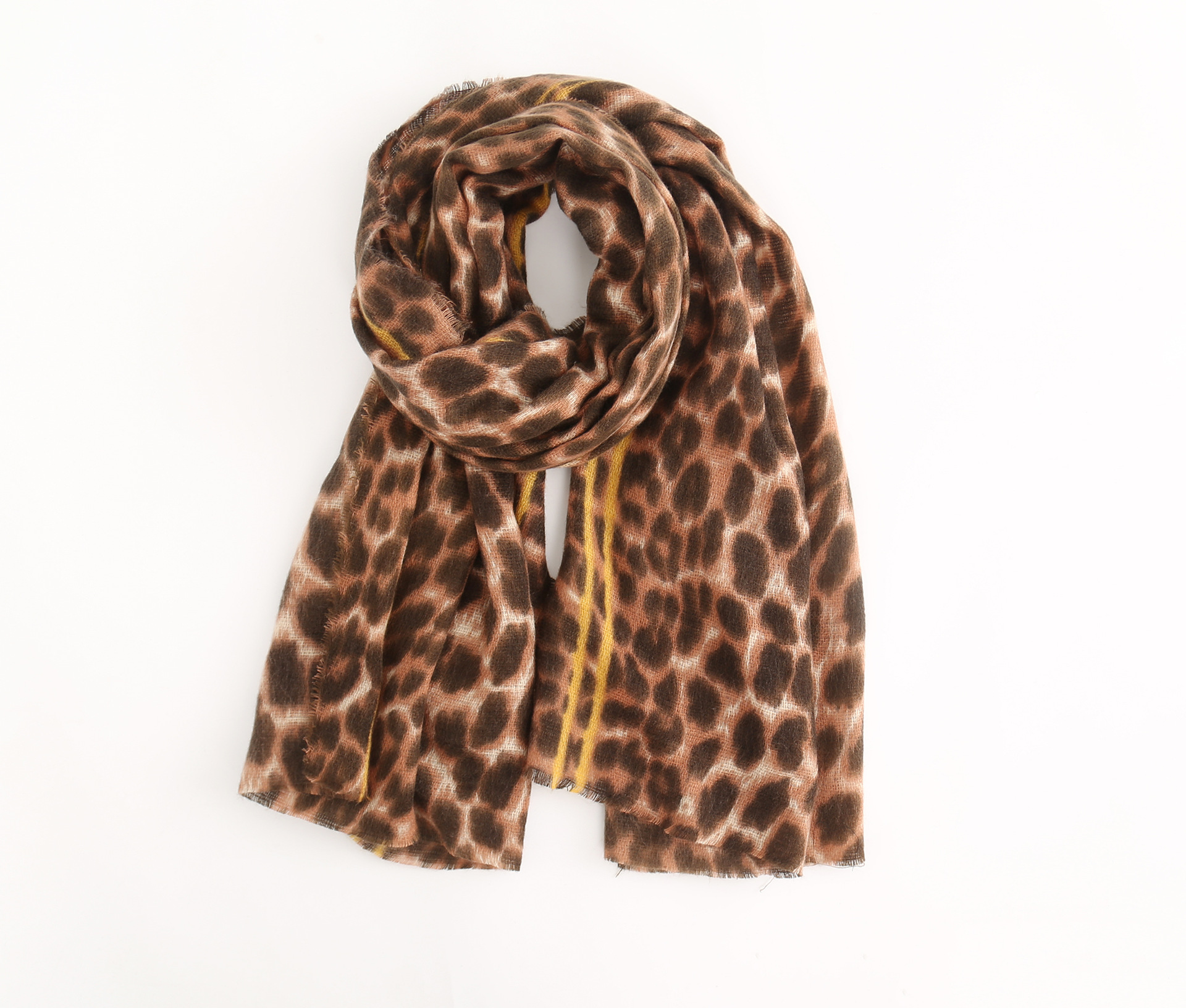 Leopard-print cashmere women's scarf shawl