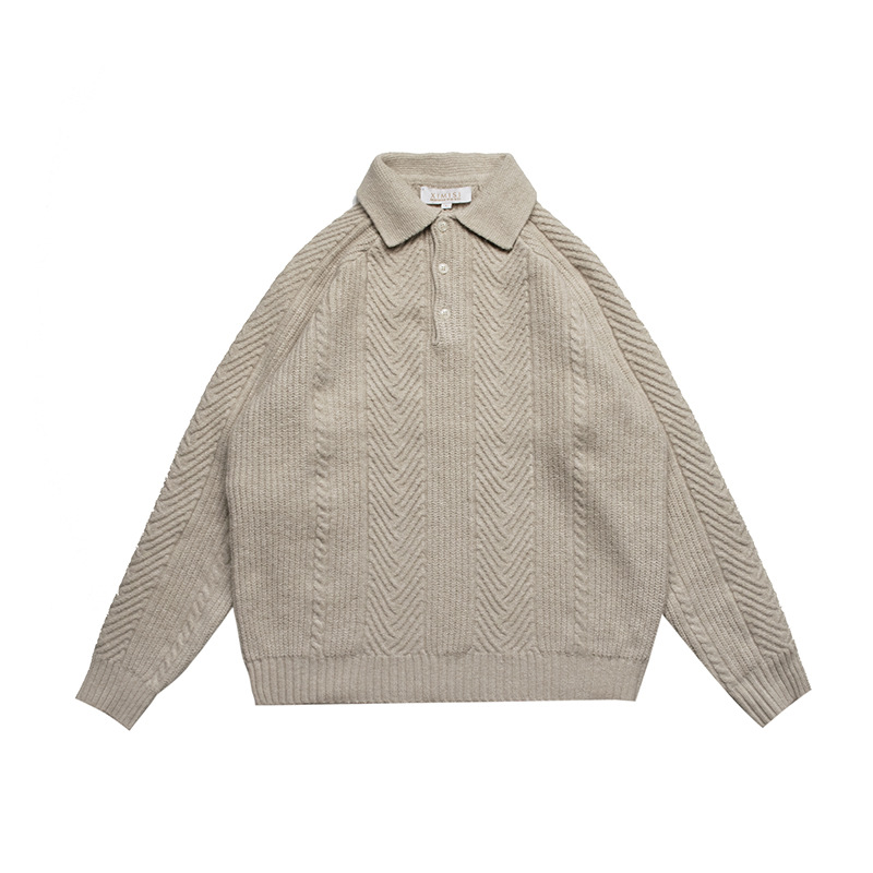 Autumn And Winter Yuppie British Twist Thread Thick Sweater