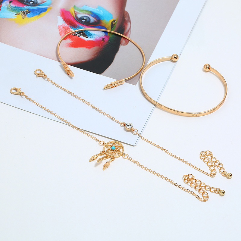 Women's Arrow Leaf Dream Catcher Bracelet