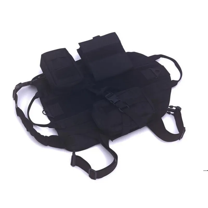 Tactical dog clothing dog vest large patrol dog vest - Black