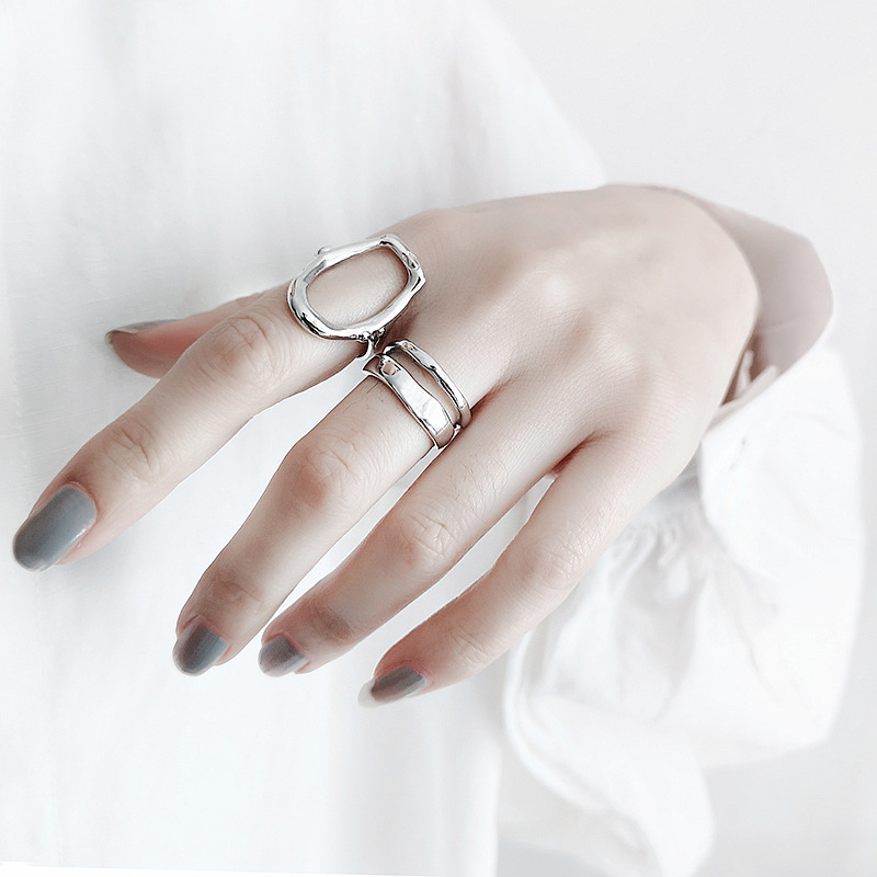 Vintage Thai silver irregular personality ring