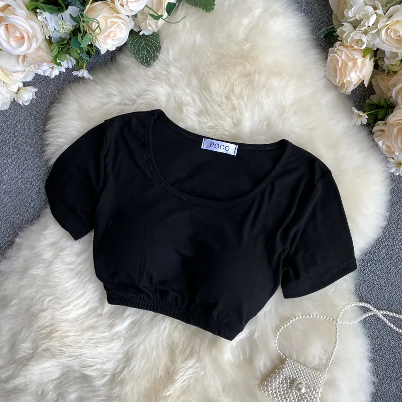 new women's blouse basic - Black