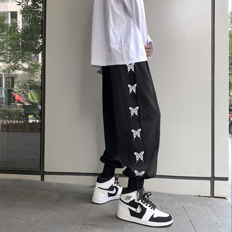 Personality Print Bouquet Foot Casual Pants