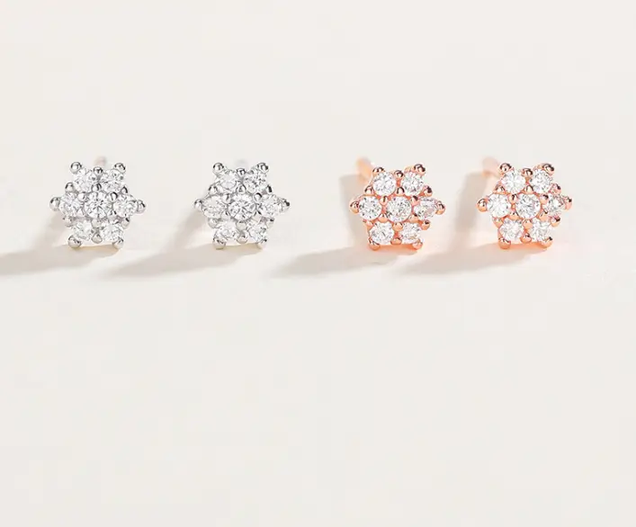 925 Snowflake Earrings