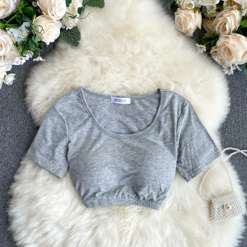 new women's blouse basic - Grey