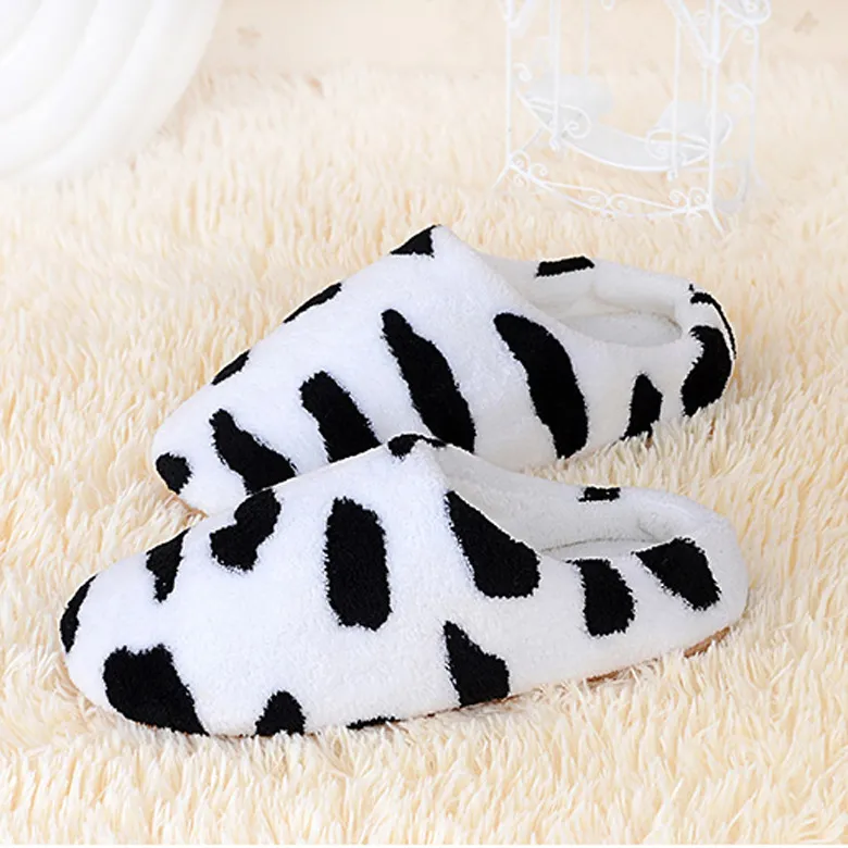 Suede cotton slippers - White