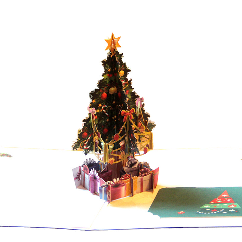 Three-dimensional Christmas greeting card (Christmas tree)