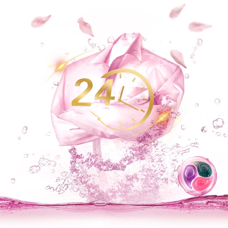 Concentrated enzyme three-chamber laundry beads box