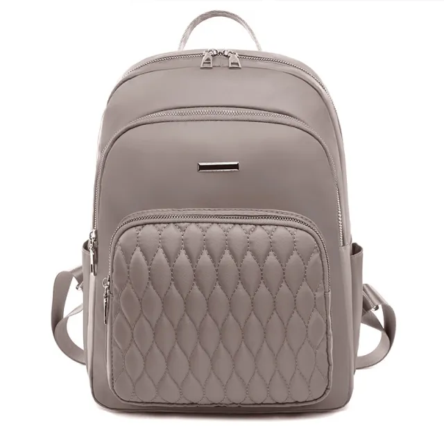 Oxford cloth student school bag large capacity travel backpack Khaki - Shop at LoveMi