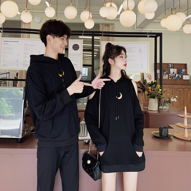 Couple strapless moon hoodie