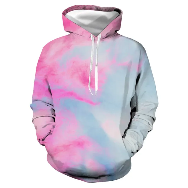 Tie dye digital print pullover hoodie Pys13856 M - Shop at LoveMi
