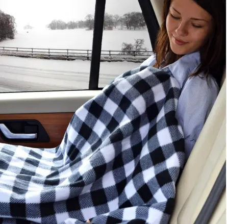 Explosion red plaid series warm 12v car