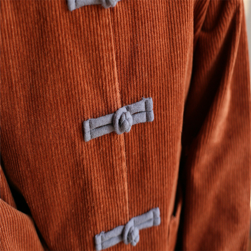 Autumn And Winter Chinese Retro Corduroy Coat