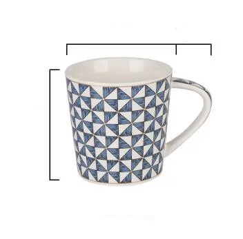 Scandinavian style geometric triangle mug Blue - Shop at LoveMi