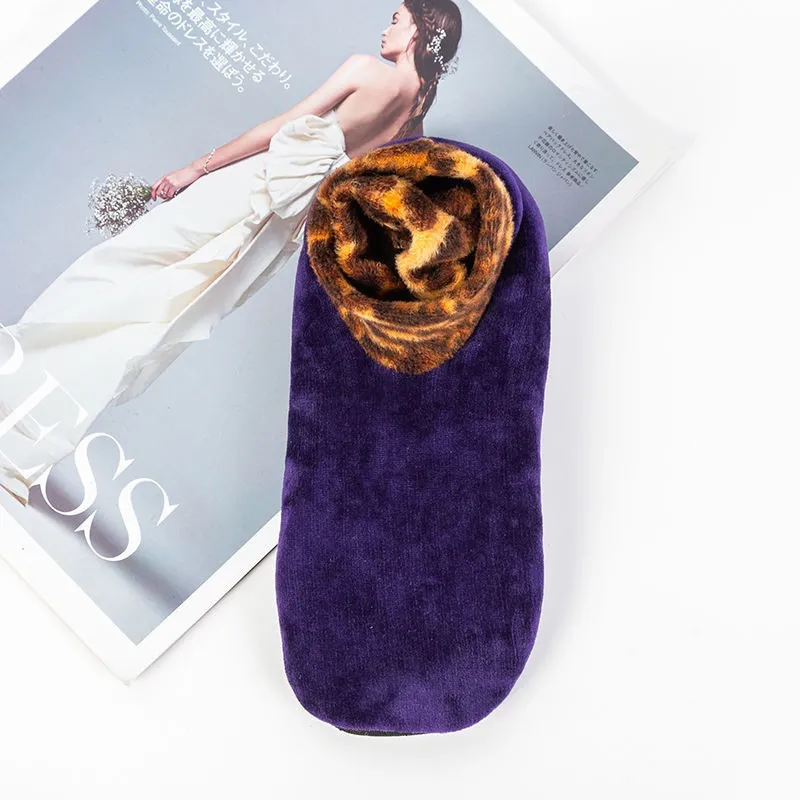 Plus fleece socks - Purple