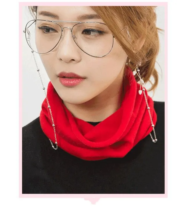 Warm neck cashmere scarf Red - Shop at LoveMi