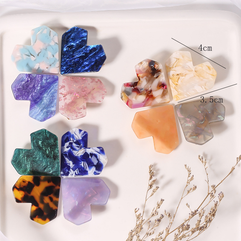 New word clip ins net red love acetate hairpin