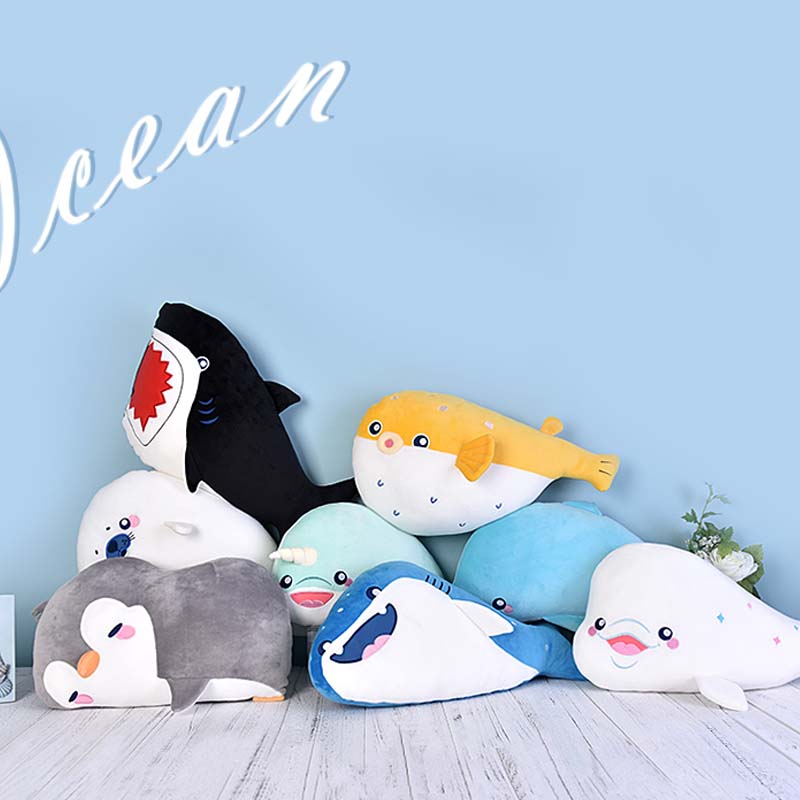 Penguin Beluga Plush Doll Sleeping Soft Pillow