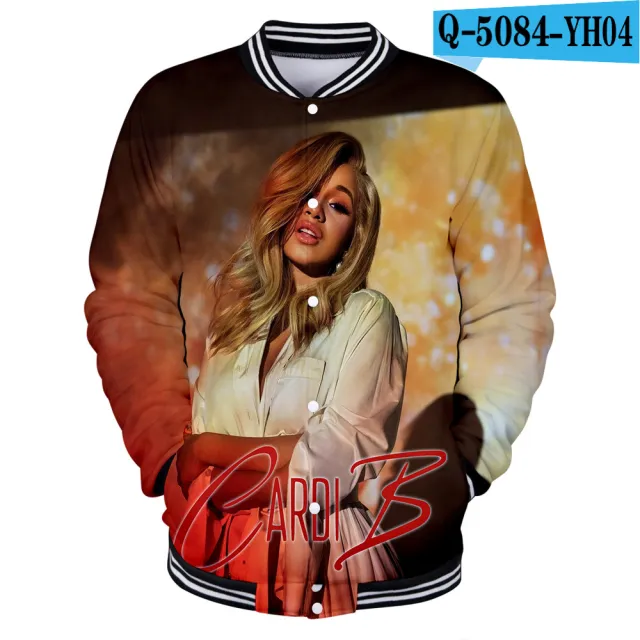 Color Printing Casual Stand Collar Baseball Uniform I - Shop at LoveMi