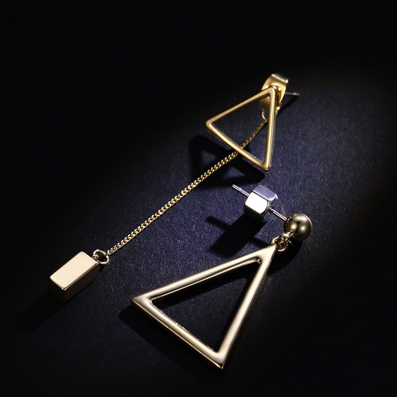 Korean temperament geometric earrings