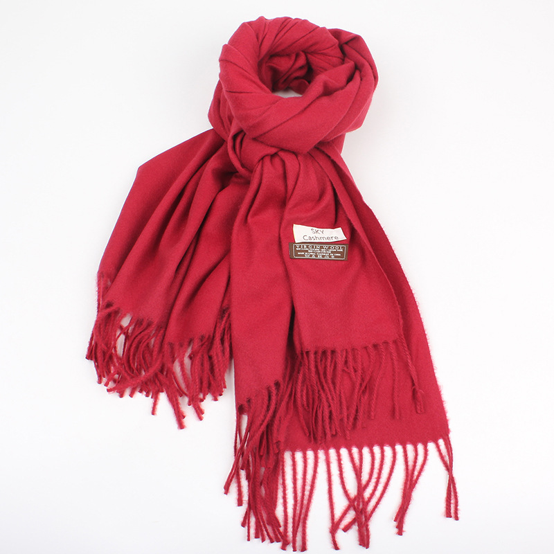 Solid color faux cashmere scarf for warmth