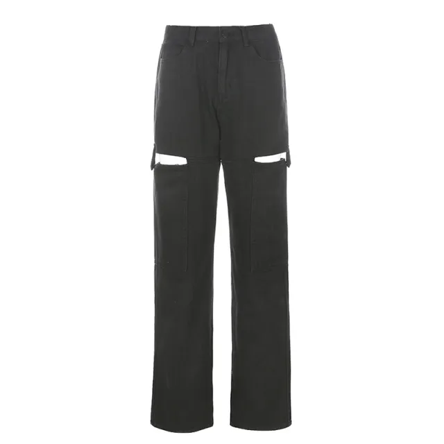 Temperament Korean loose and versatile straight leg pants Black - Shop at LoveMi