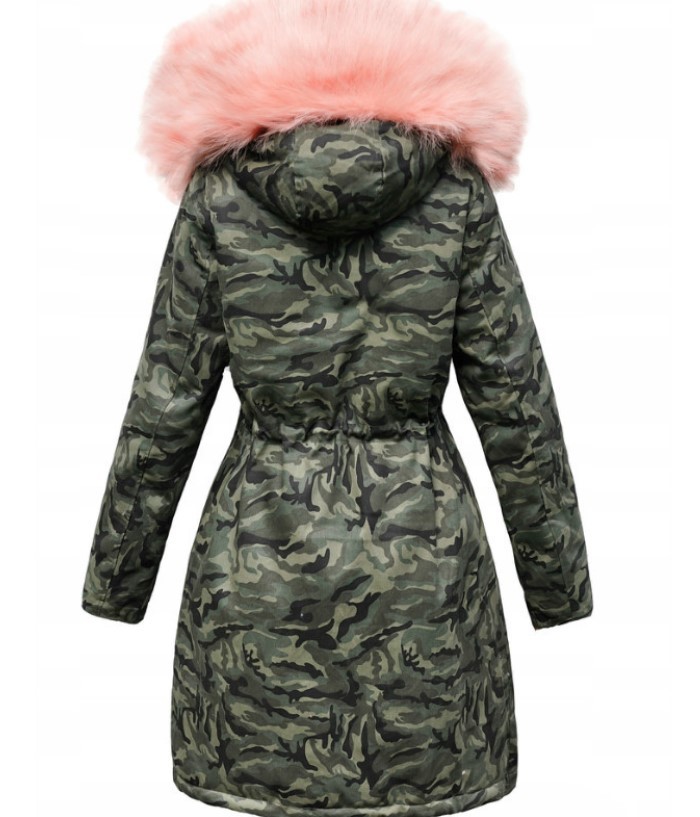 Fashion zipper cardigan warm outdoor camouflage hood