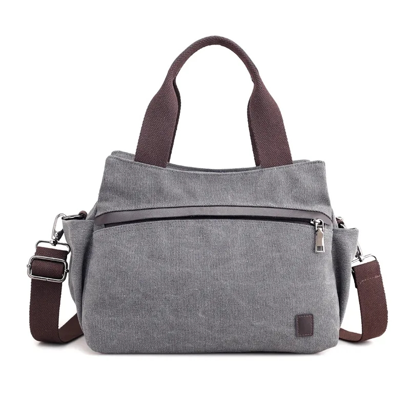 Vintage canvas bag - Grey