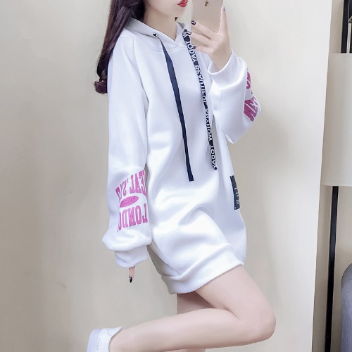 Loose medium length hoodie