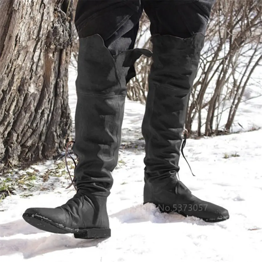 New round toe solid color square heel boots