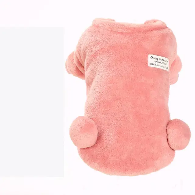 Autumn And Winter Four legged Small Dog Padded Coat 11Pink - Shop at LoveMi